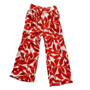 Banana Republic Pleated Wide-Leg Orange Rustic Pant, Petite 6